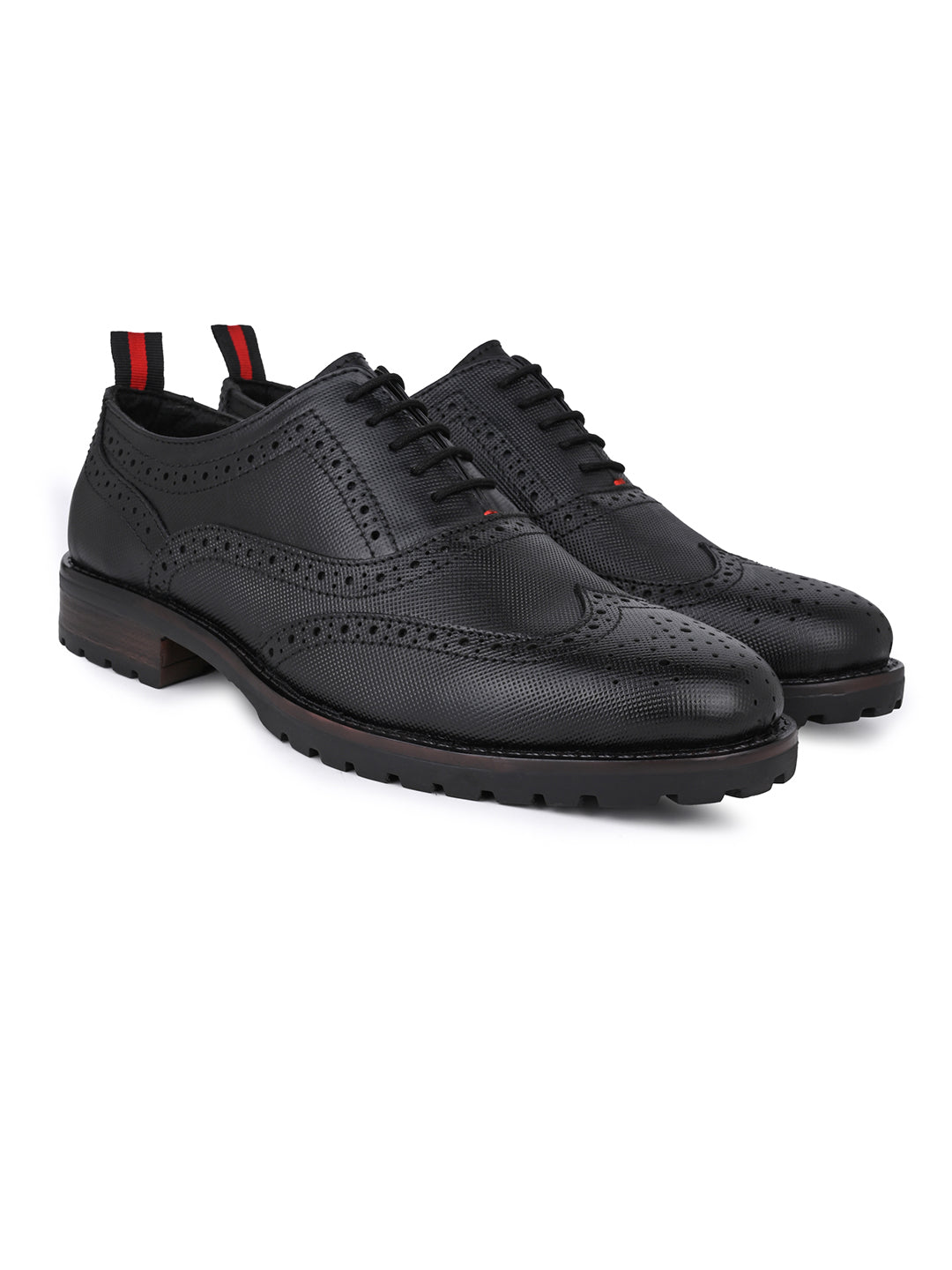 Alberto Torresi Latest  Black Brogue Shoes With Padded Insole