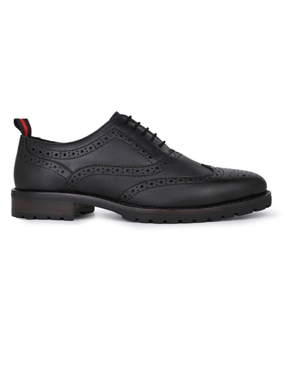 Alberto Torresi Latest  Black Brogue Shoes With Padded Insole