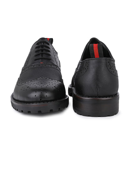 Alberto Torresi Latest  Black Brogue Shoes With Padded Insole