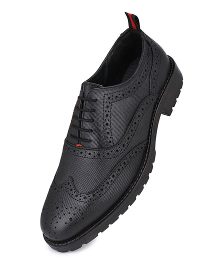 Alberto Torresi Latest  Black Brogue Shoes With Padded Insole