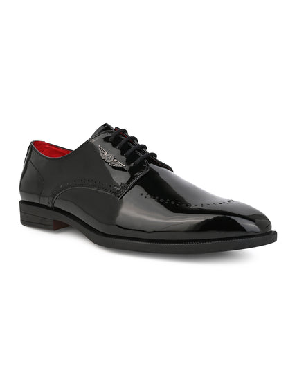 Alberto Torresi Black Patent Lace up Formal Shoes