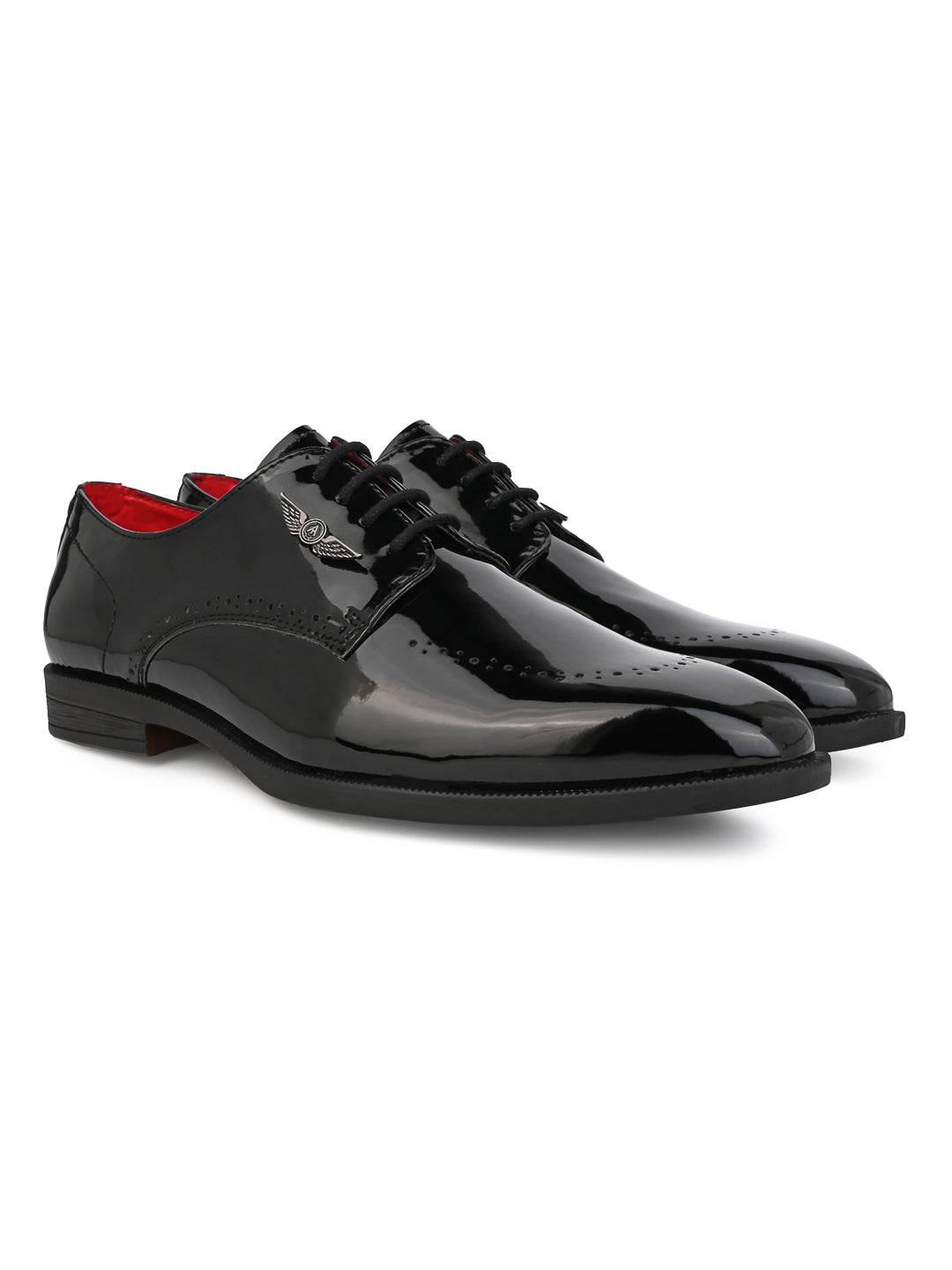 Alberto Torresi Black Patent Lace up Formal Shoes