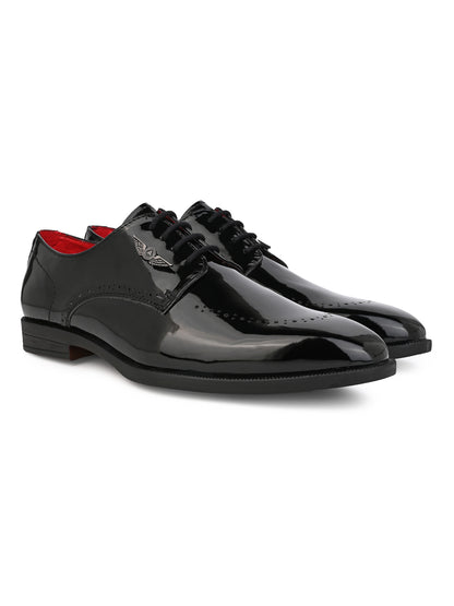 Alberto Torresi Black Patent Lace up Formal Shoes