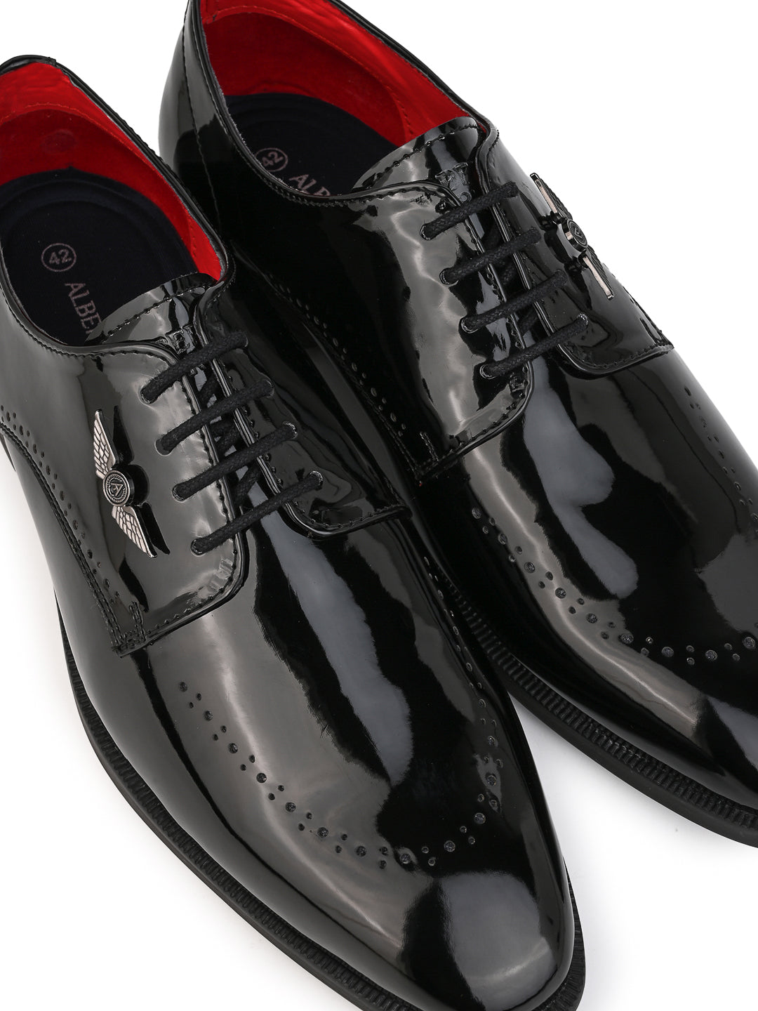 Alberto Torresi Black Patent Lace up Formal Shoes