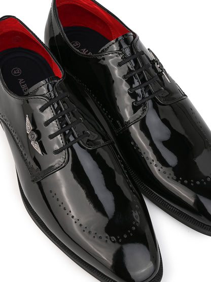 Alberto Torresi Black Patent Lace up Formal Shoes