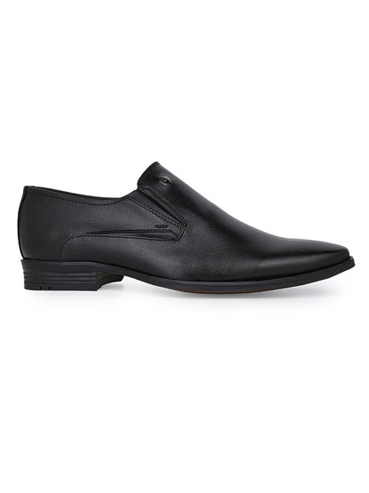 Alberto Torresi Fox leather Black Slip On Formal Shoes