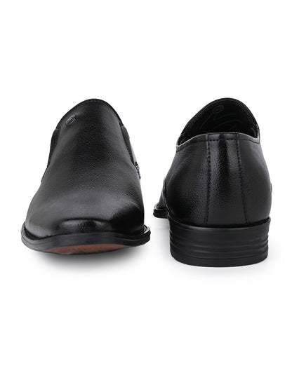 Alberto Torresi Fox leather Black Slip On Formal Shoes