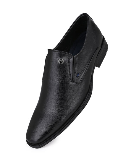 Alberto Torresi Fox leather Black Slip On Formal Shoes