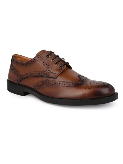 Alberto Torresi Genuine Leather Black Formal Brogue Shoes