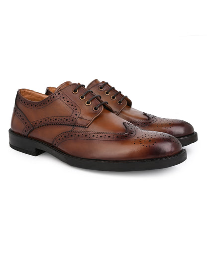 Alberto Torresi Genuine Leather Black Formal Brogue Shoes