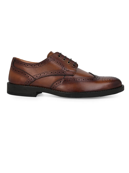 Alberto Torresi Genuine Leather Black Formal Brogue Shoes