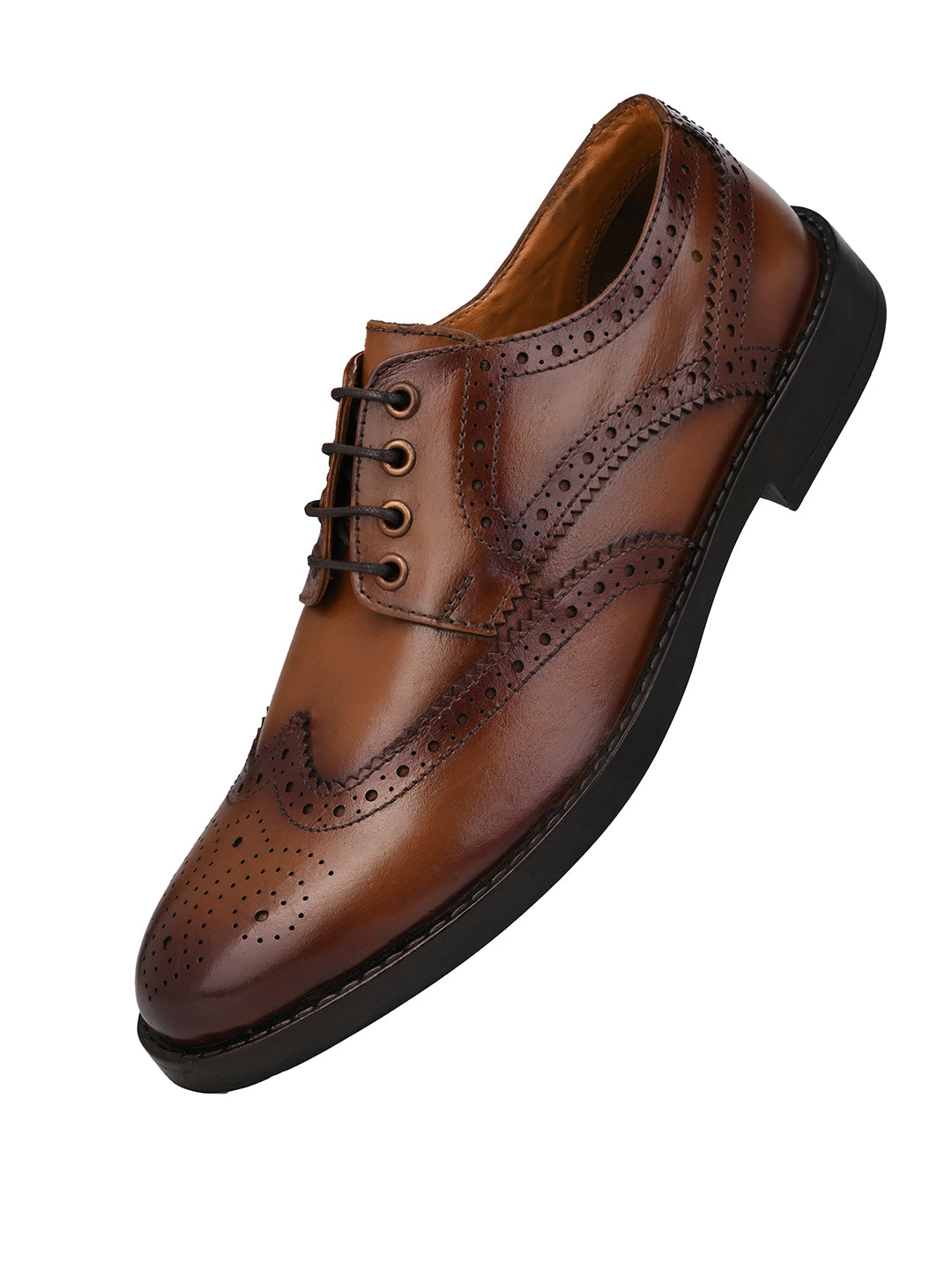 Alberto Torresi Genuine Leather Black Formal Brogue Shoes