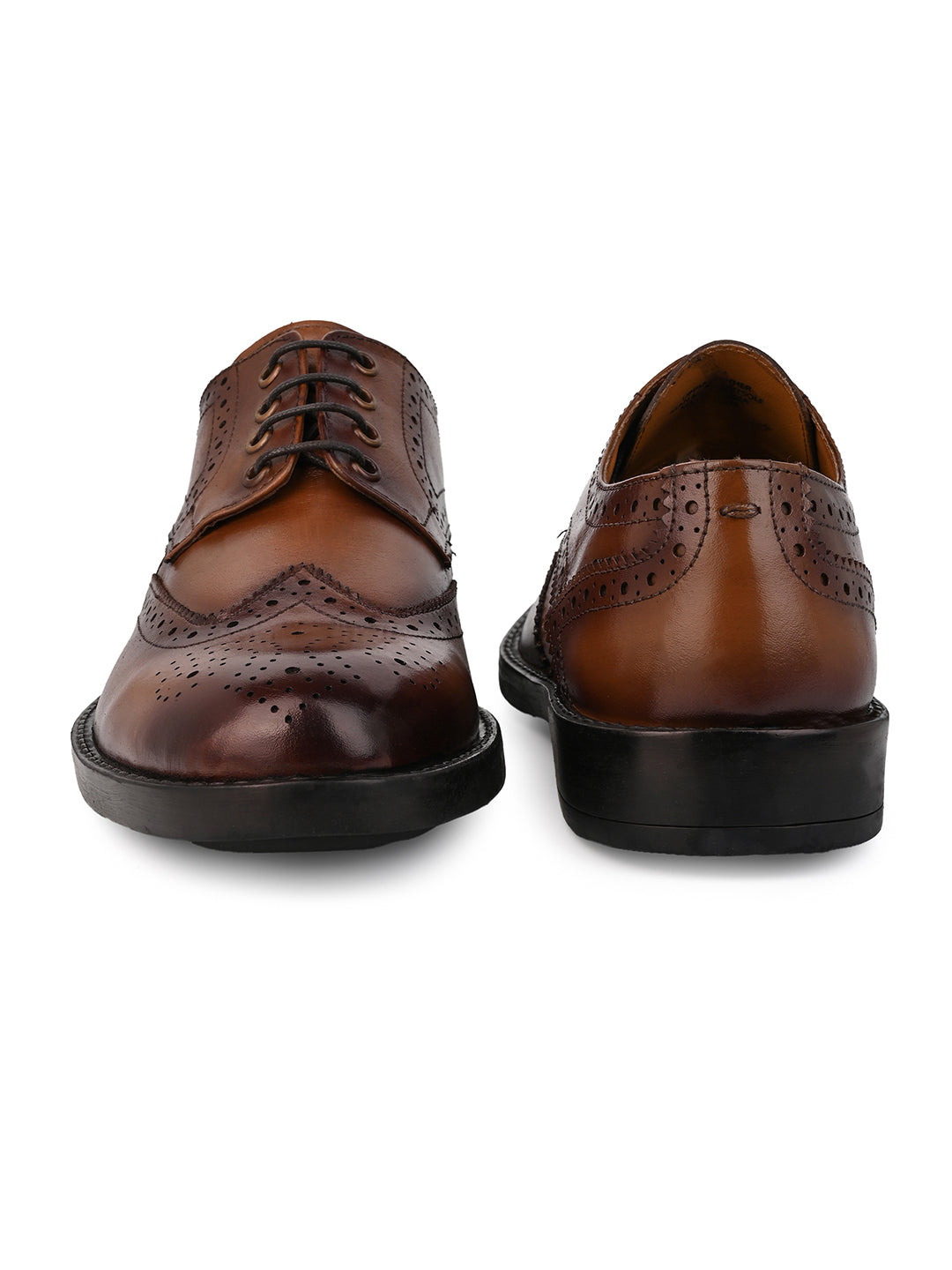 Alberto Torresi Genuine Leather Black Formal Brogue Shoes