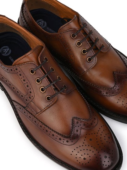 Alberto Torresi Genuine Leather Black Formal Brogue Shoes
