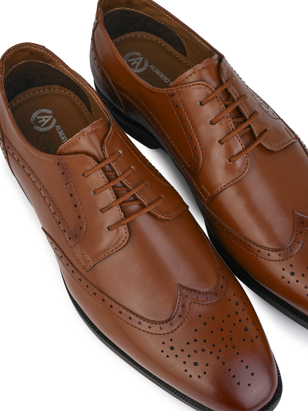 Alberto Torresi Tan formal Brogue Shoes