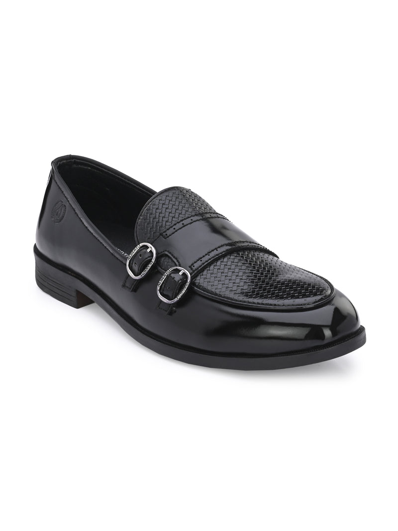 Alberto Torresi Palermo Black Men's Double Monk Strap Shoes