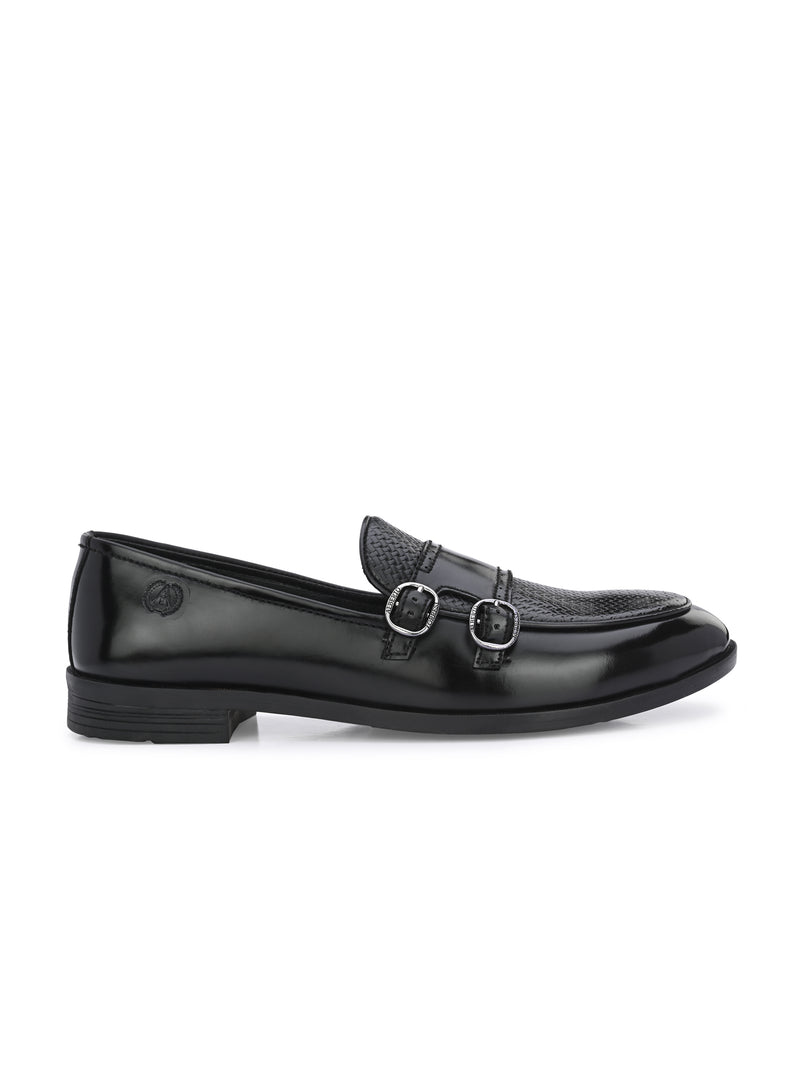 Alberto Torresi Palermo Black Men's Double Monk Strap Shoes