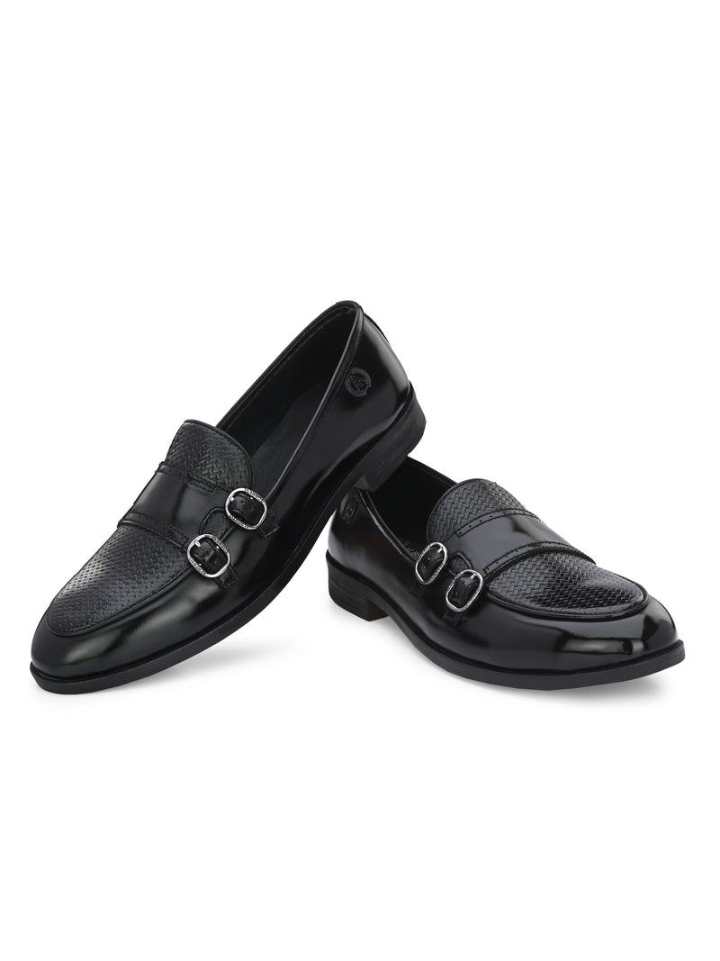 Alberto Torresi Palermo Black Men's Double Monk Strap Shoes