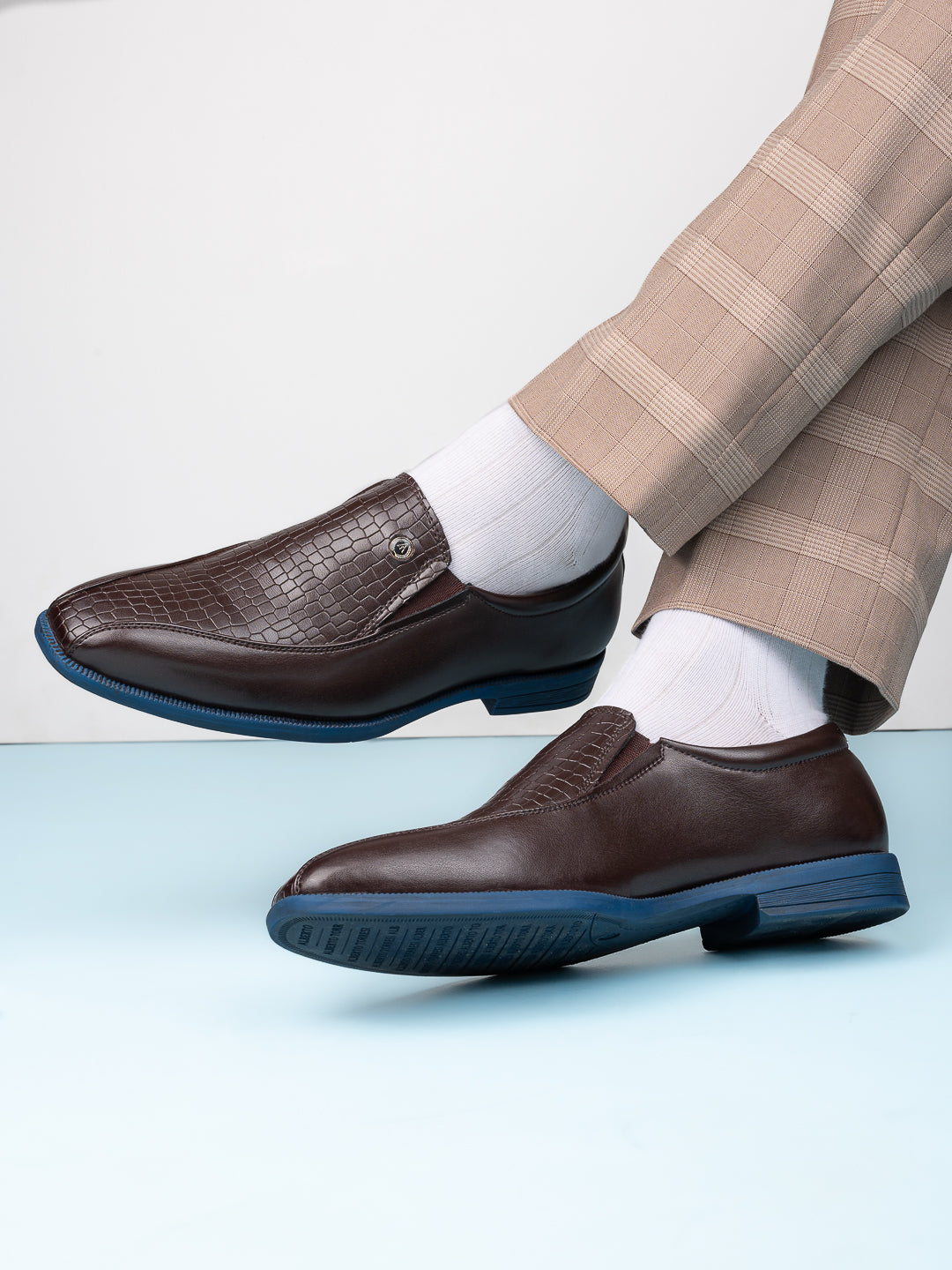 Alberto Torresi Hungary Series 611 Branded Sole Brown Formal Shoes