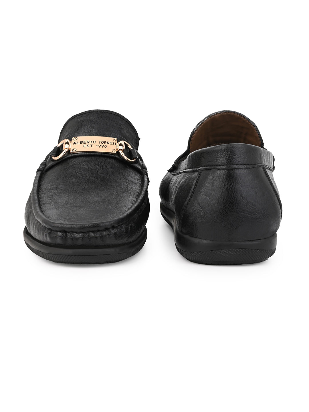 Alberto Torresi Twisty Series 531 Full Flex Rubber Sole Slip In Black Casual Loafers