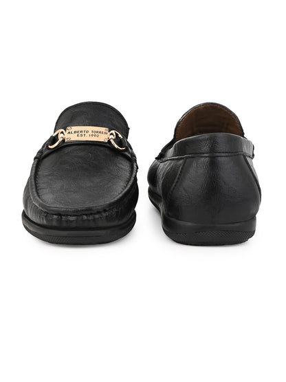 Alberto Torresi Twisty Series 531 Full Flex Rubber Sole Slip In Black Casual Loafers