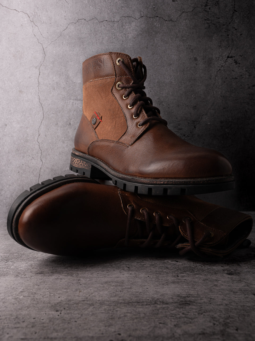 Alberto Torresi Headon Series Devl550 Suede Distress &amp; Pure Grain Leather Ankle Boots