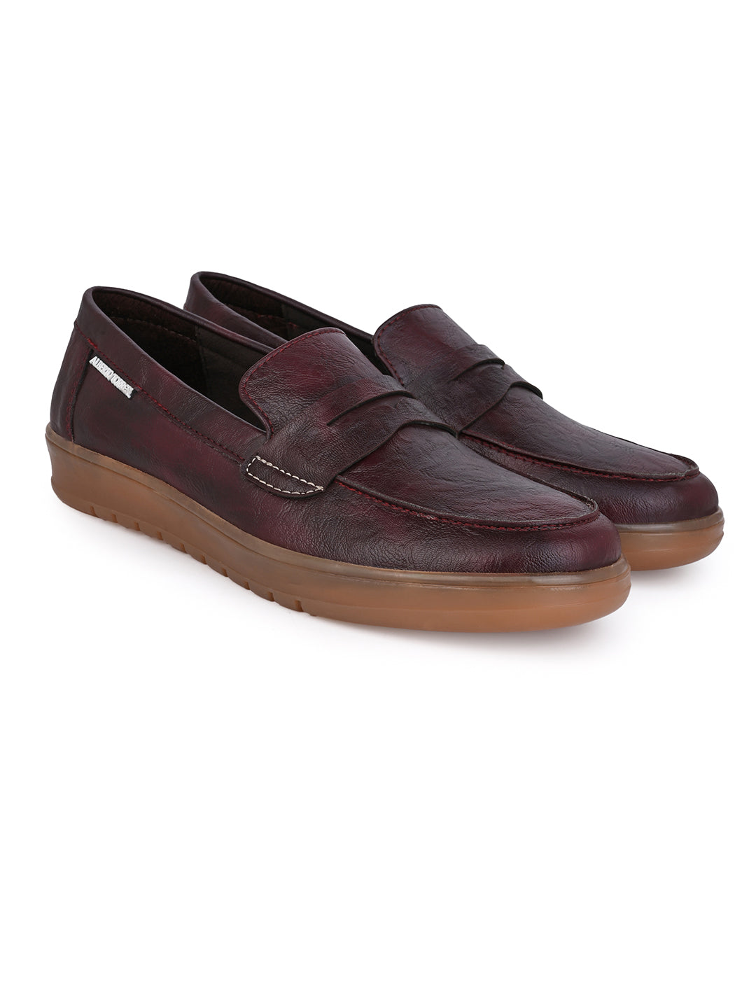 Alberto Torres Men’s Embossed Tan Tech-Knit Slip-Ons