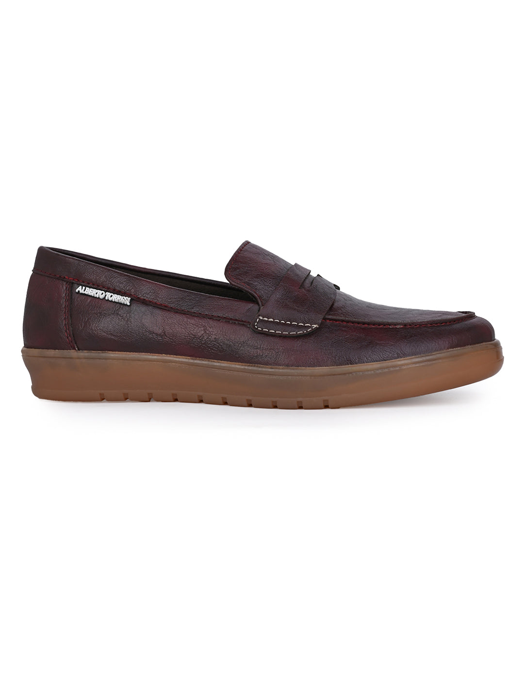 Alberto Torres Men’s Embossed Tan Tech-Knit Slip-Ons