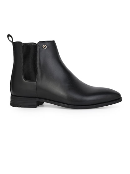Alberto Torresi Synthetic Black Chelsea Boots For Men