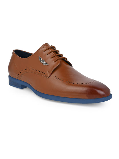 Alberto Torresi Hungary Series 607 Branded Sole Tan Formal Shoes