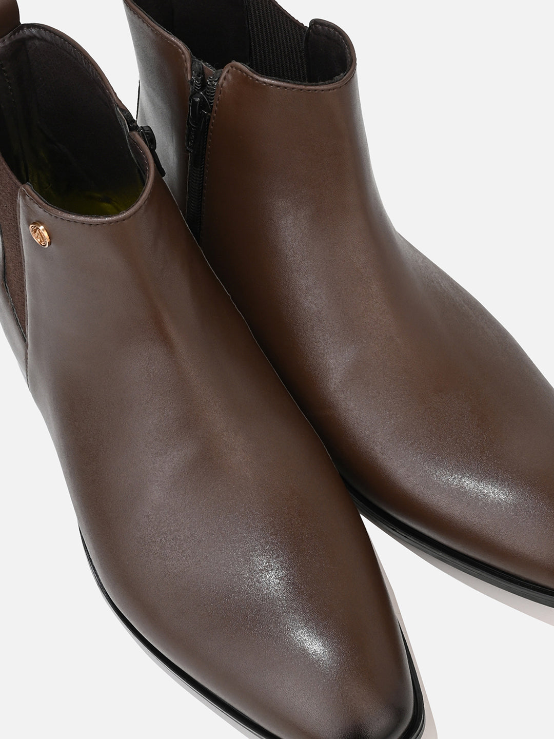 Alberto Torresi Synthetic Brown Chelsea Boots For Men