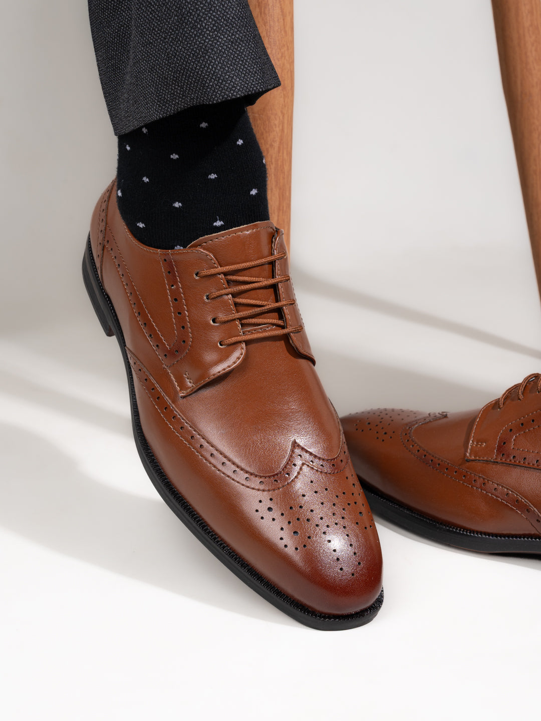 Alberto Torresi Tan formal Brogue Shoes