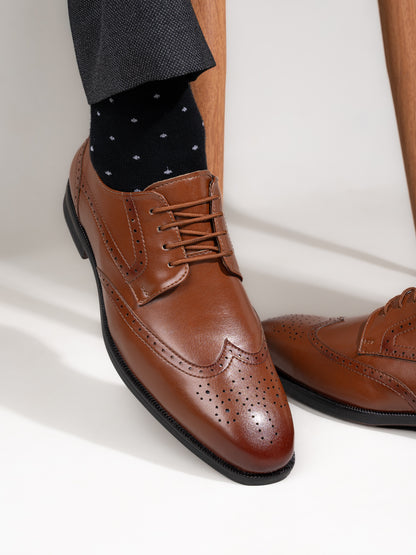 Alberto Torresi Tan formal Brogue Shoes