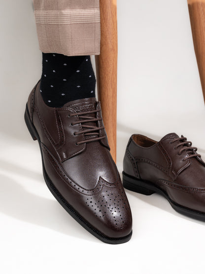 Alberto Torresi Brown formal Brogue Shoes