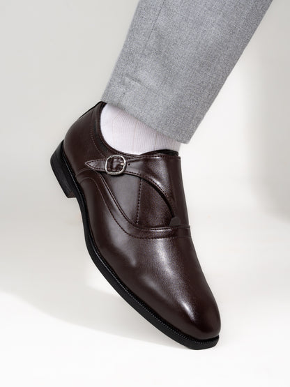 Alberto Torresi Hungary Series 606 Versatile Brown Formal Monk Shoes