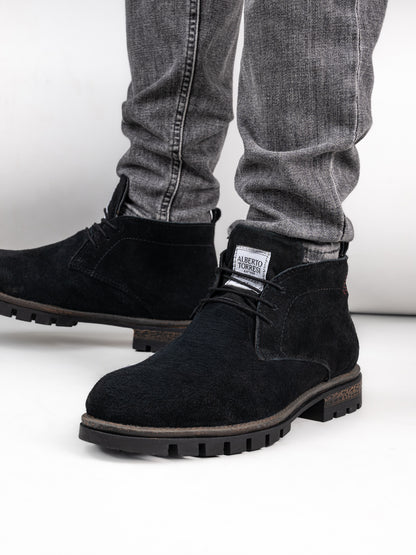Alberto Torresi Headon Series Devl559 Genuine Suede High Tops For Men
