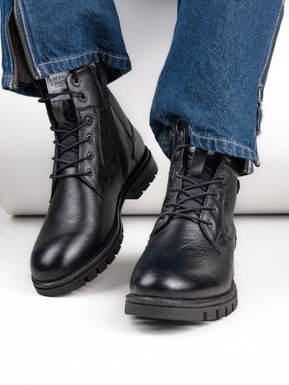 Alberto Torresi Headon Series Devl557 Mild Leather Long Lace Up Boots