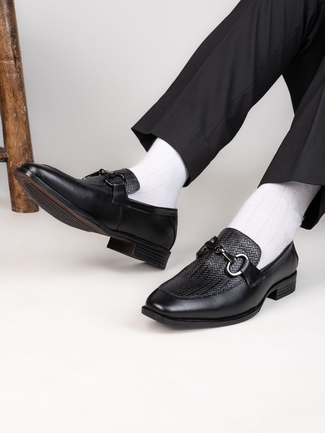 Alberto Torresi Premium Branded Horsebit Formal Leather Loafer With TPR Sole And Heel Support