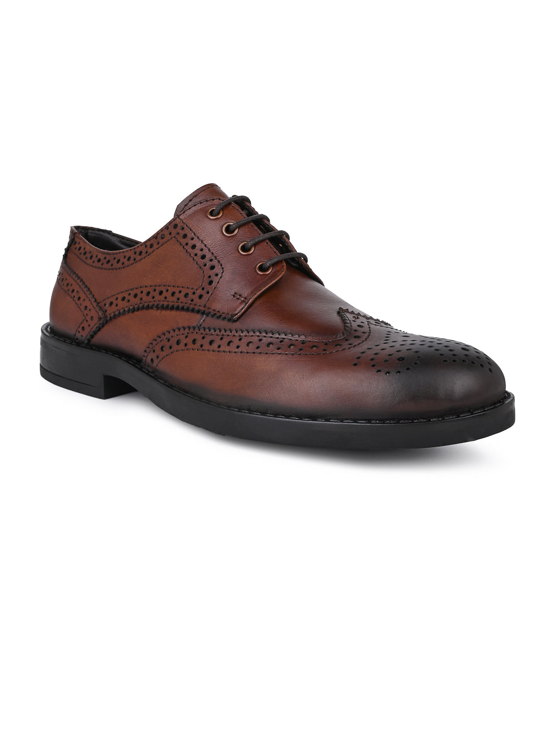 Alberto Torresi Genuine Leather Brown Formal Brogue shoes