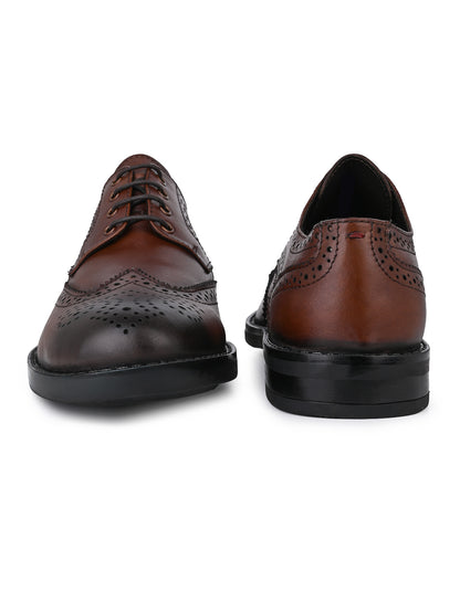 Alberto Torresi Genuine Leather Brown Formal Brogue shoes
