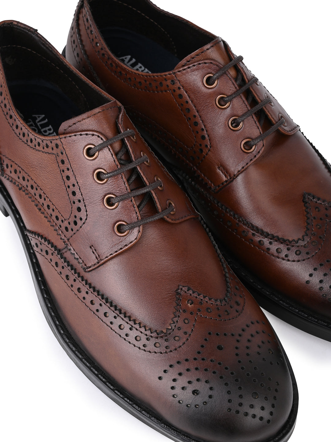 Alberto Torresi Genuine Leather Brown Formal Brogue shoes
