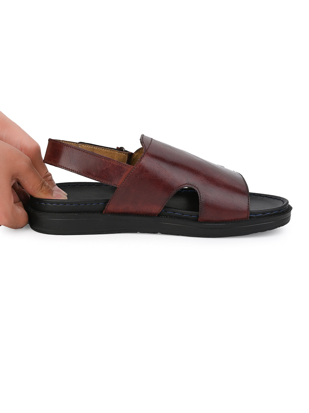 Alberto Torresi Bordo Genuine Leather Slingback Sandals For Men
