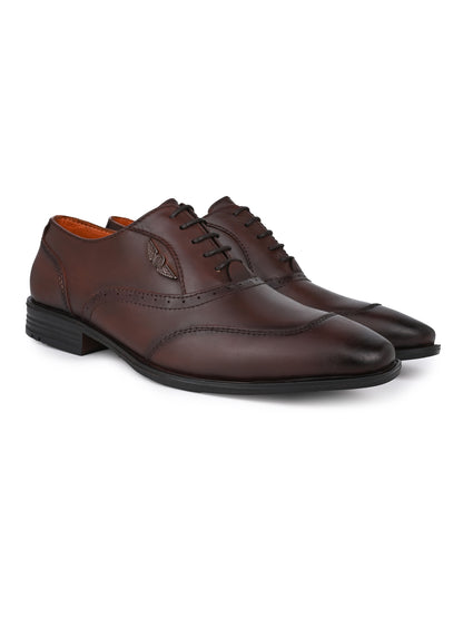 Alberto Torresi Genuine Leather Brown Laceup Formal Shoes