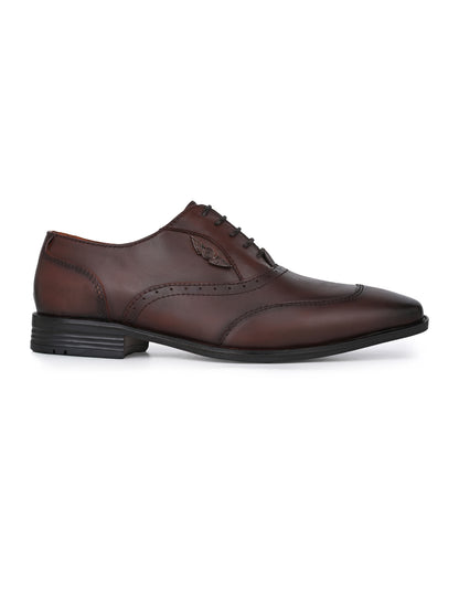 Alberto Torresi Genuine Leather Brown Laceup Formal Shoes