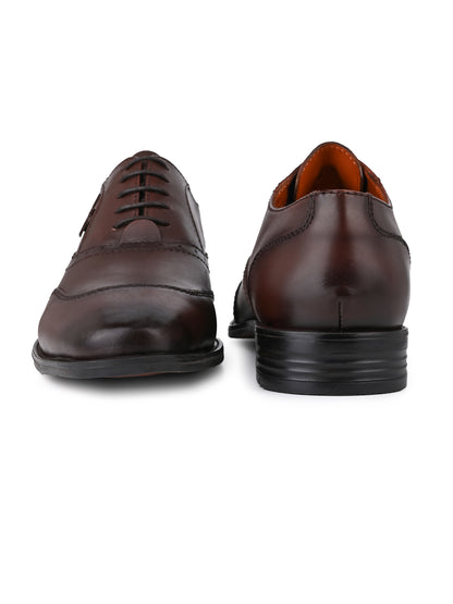 Alberto Torresi Genuine Leather Brown Laceup Formal Shoes