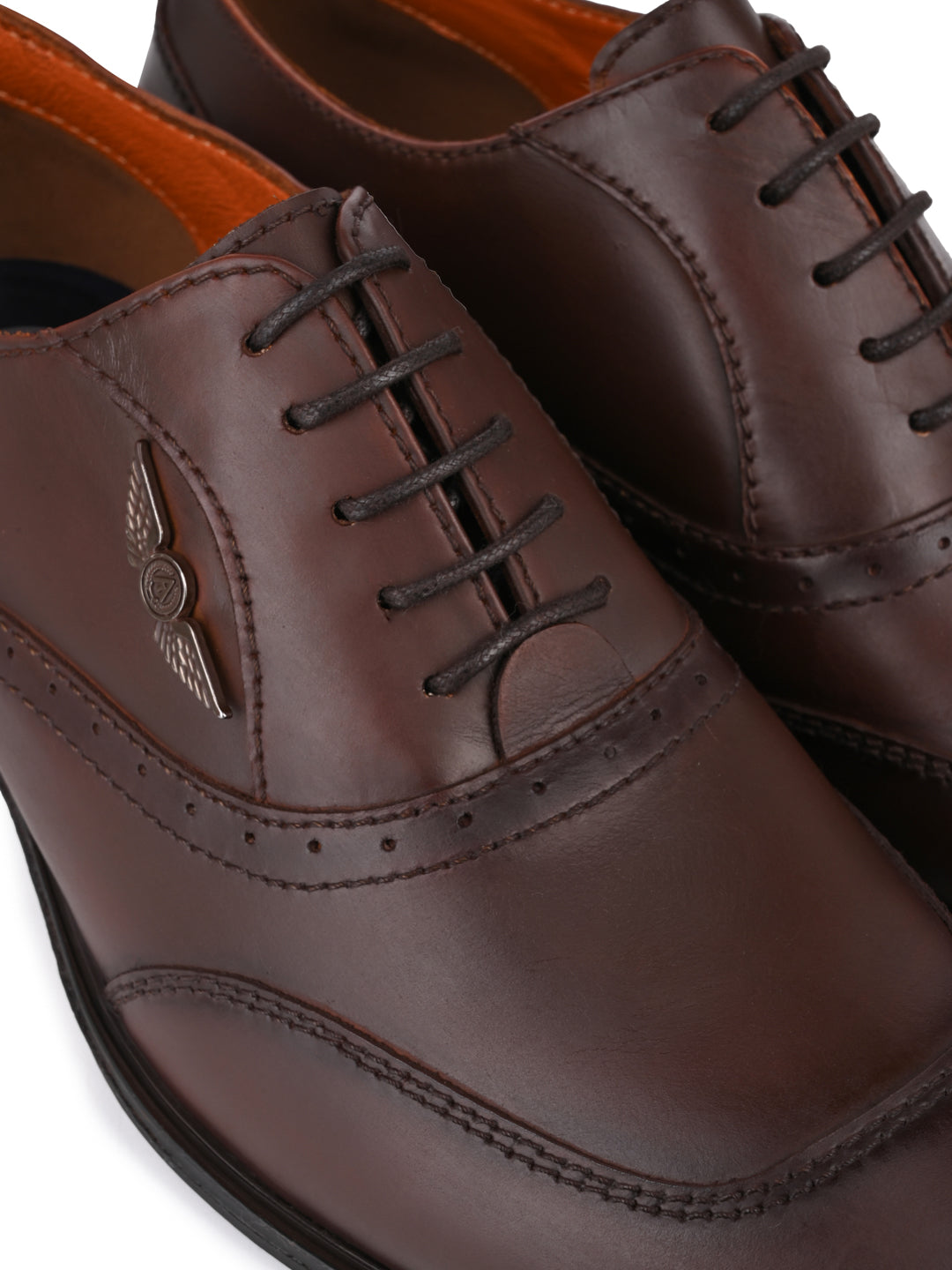 Alberto Torresi Genuine Leather Brown Laceup Formal Shoes