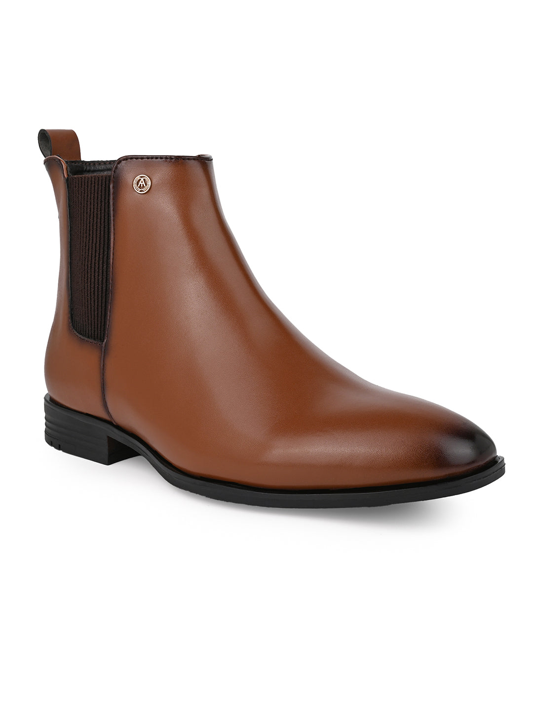 Alberto Torresi Synthetic Tan Chelsea Boots For Men