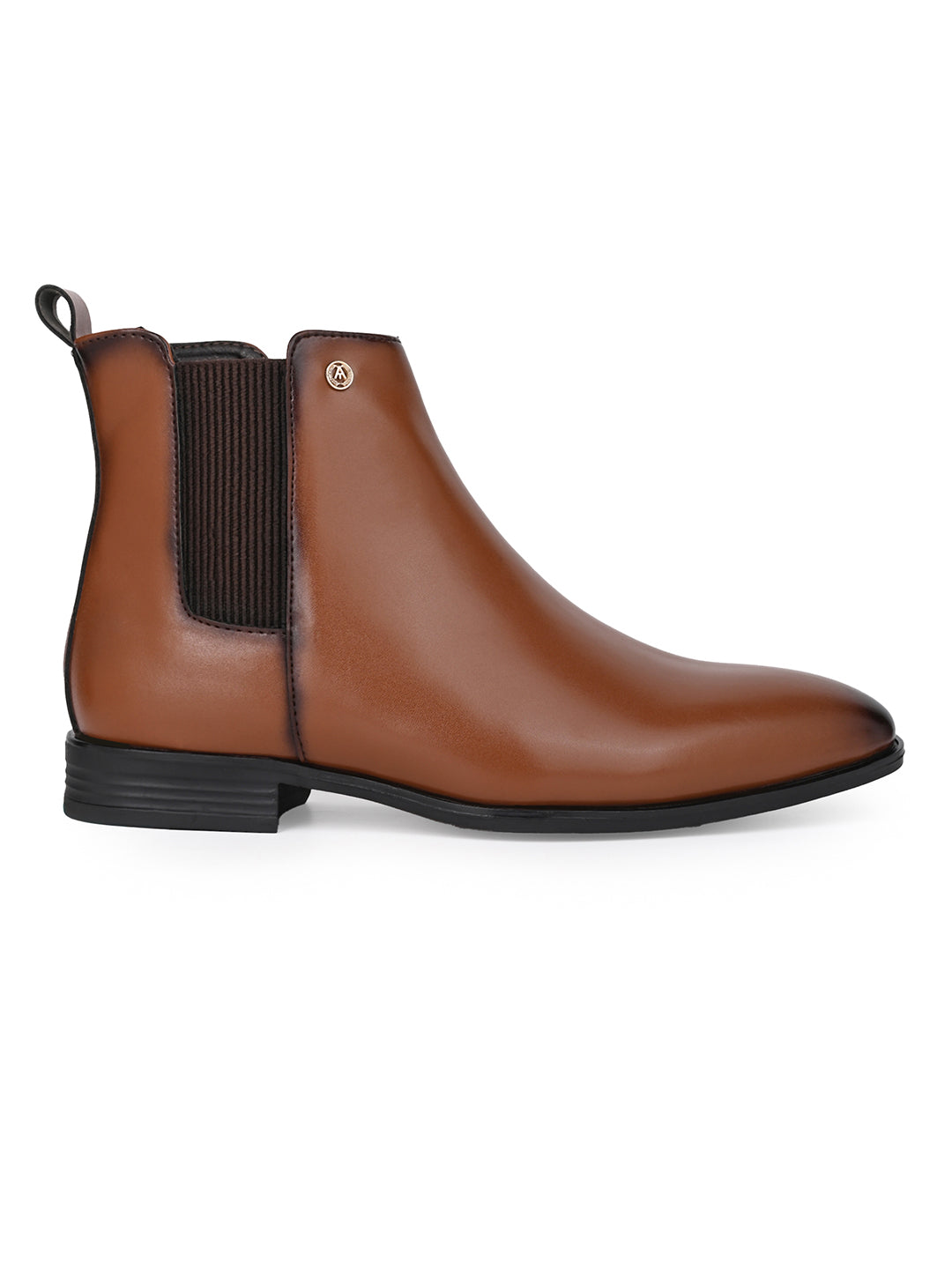 Alberto Torresi Synthetic Tan Chelsea Boots For Men