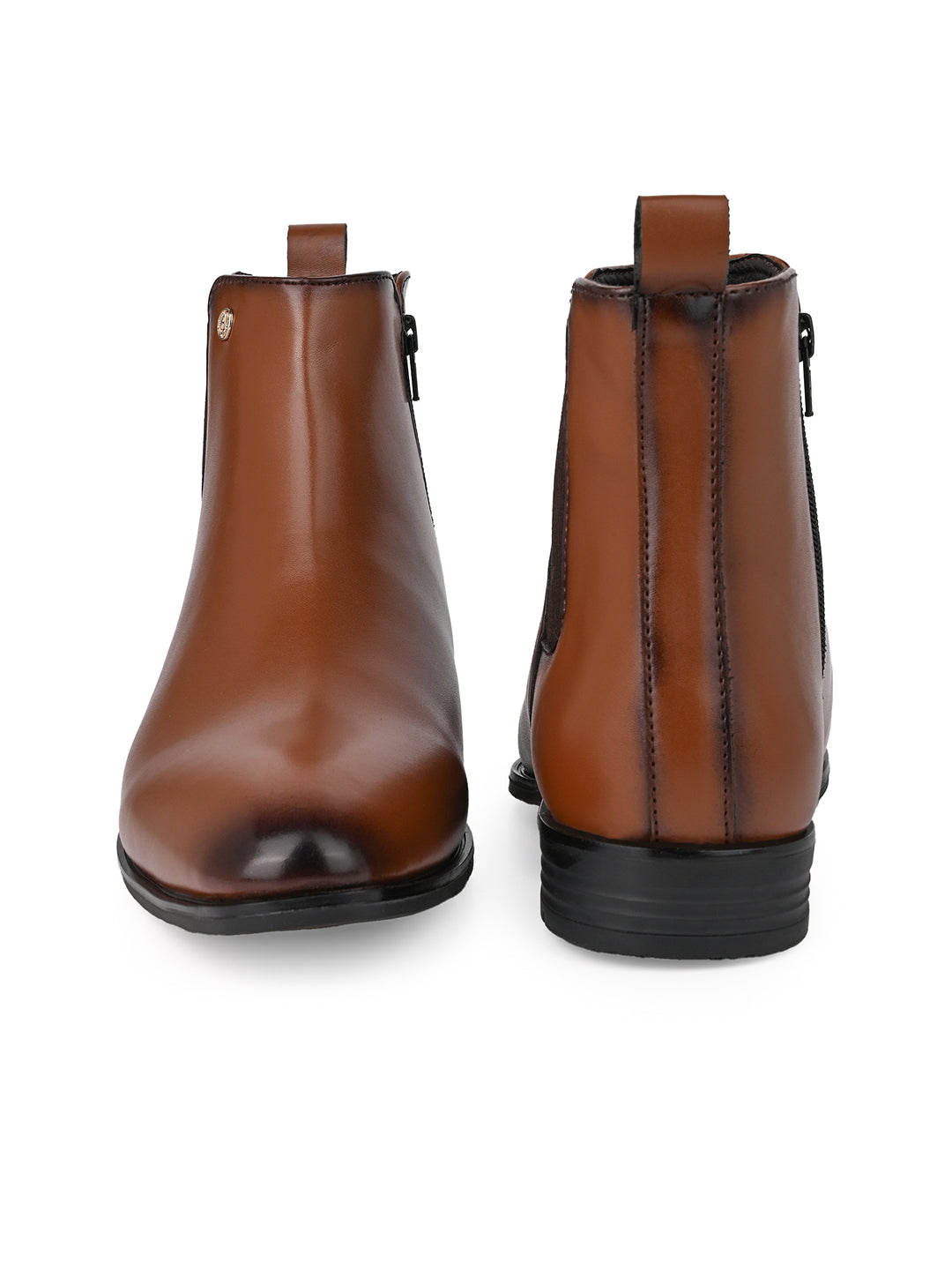 Alberto Torresi Synthetic Tan Chelsea Boots For Men