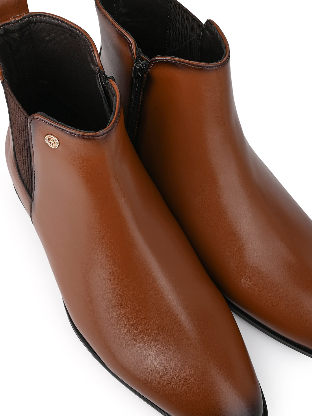 Alberto Torresi Synthetic Tan Chelsea Boots For Men